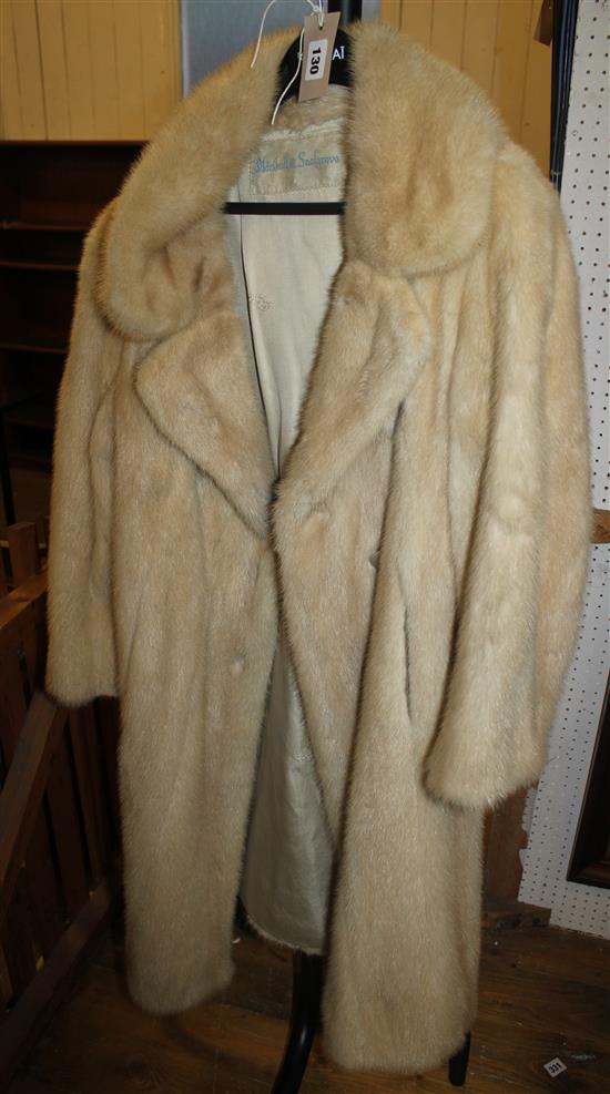 Tourmaline mink full length coat